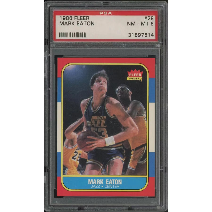 Mark Eaton 1986-87 Fleer Basketball Rookie Card #28 | PSA 8 NM-MT