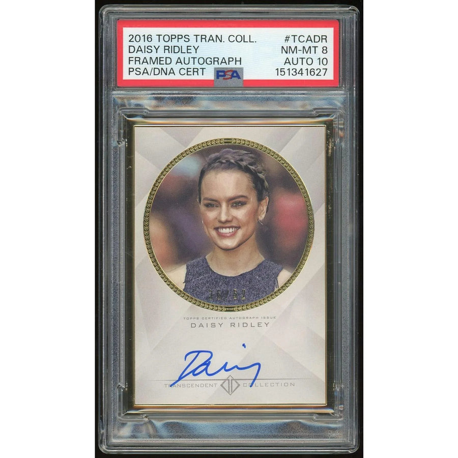 Daisy Ridley Signed 2016 Topps Transcendent Card | PSA 8 Auto 10