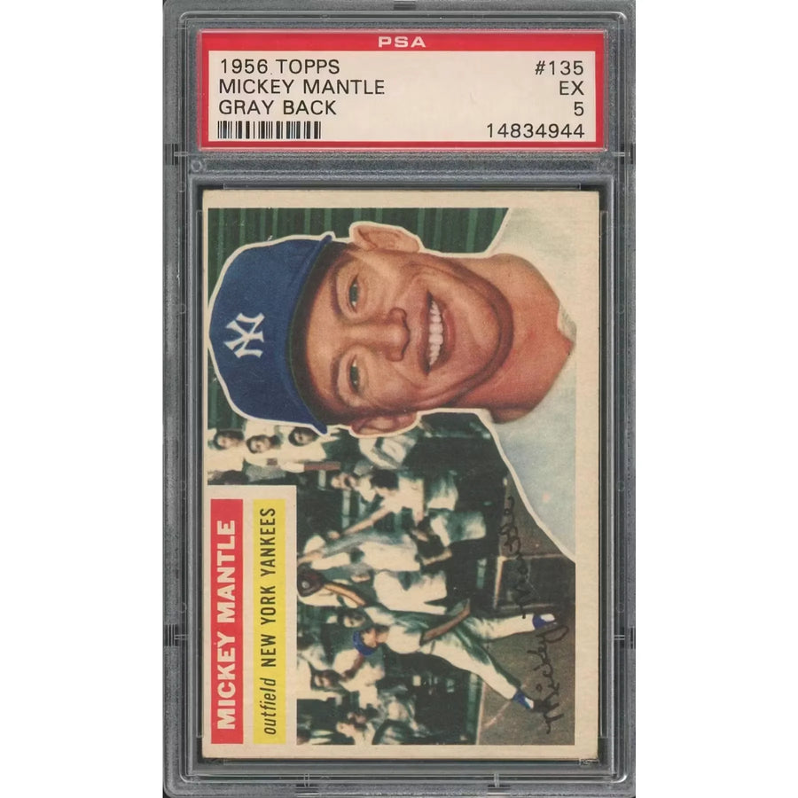 1956 Topps #135 Mickey Mantle Baseball Card | PSA 5
