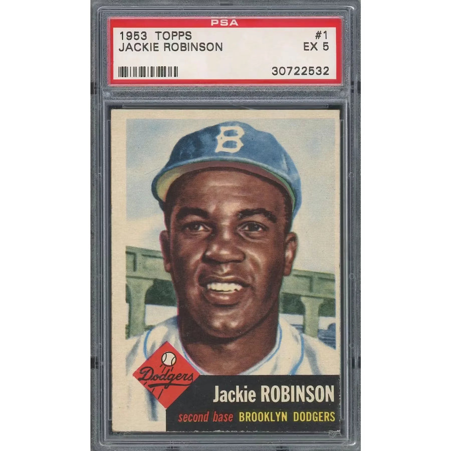1953 Topps #1 Jackie Robinson Baseball Card | PSA 5
