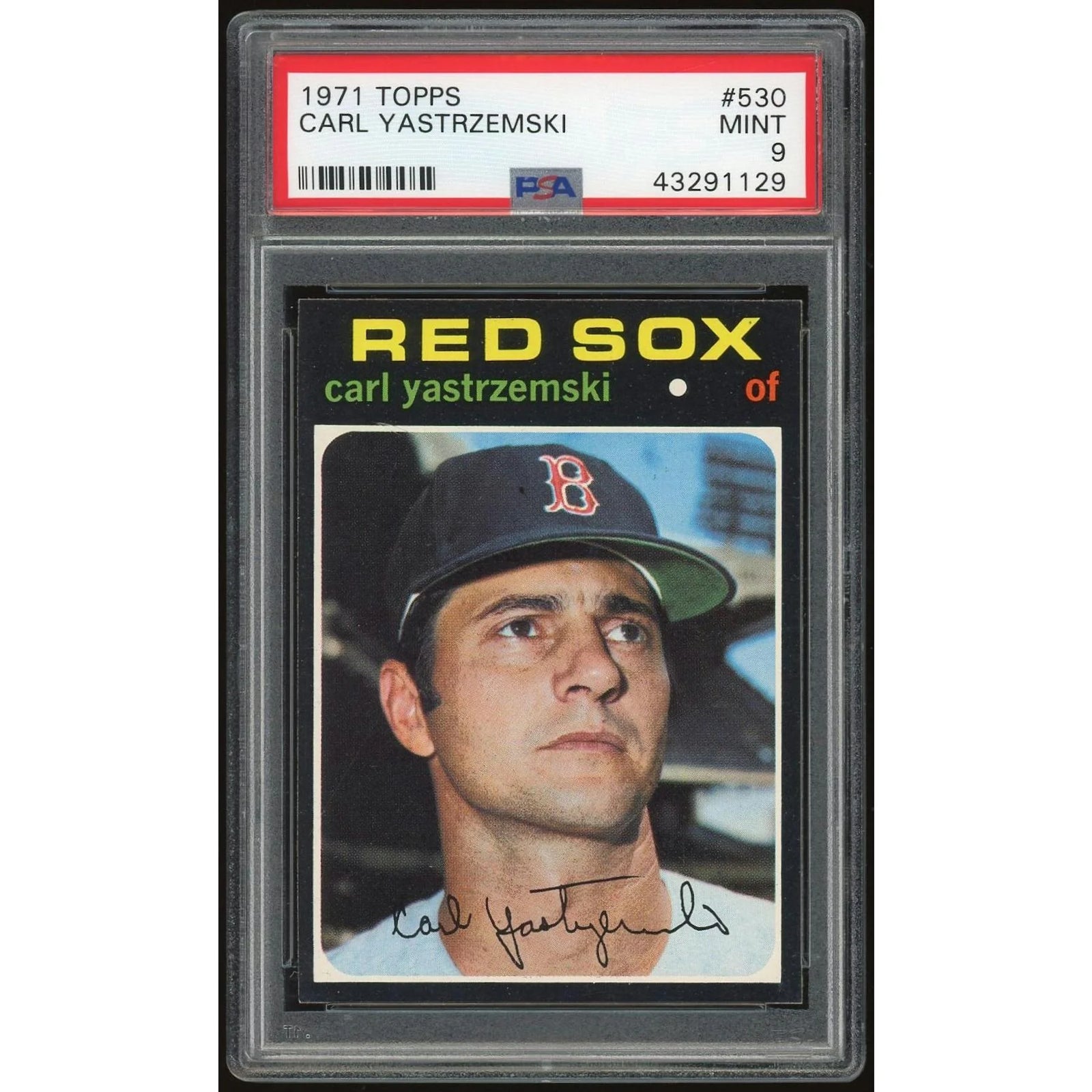 Carl Yastrzemski 1971 Topps #530 Baseball Card | PSA 9