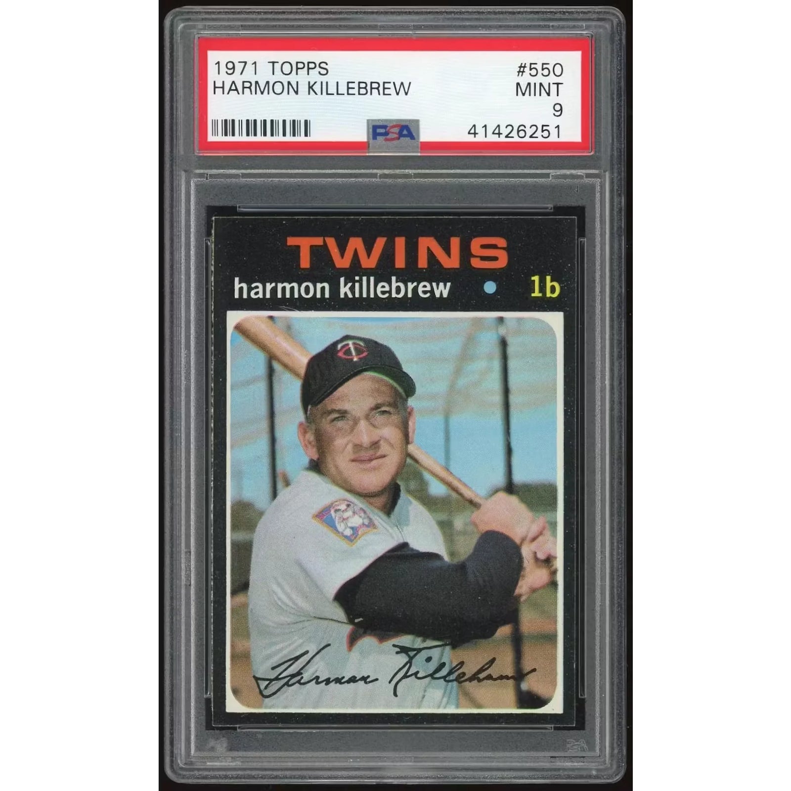 Harmon Killebrew 1971 Topps #550 Baseball Card | PSA 9