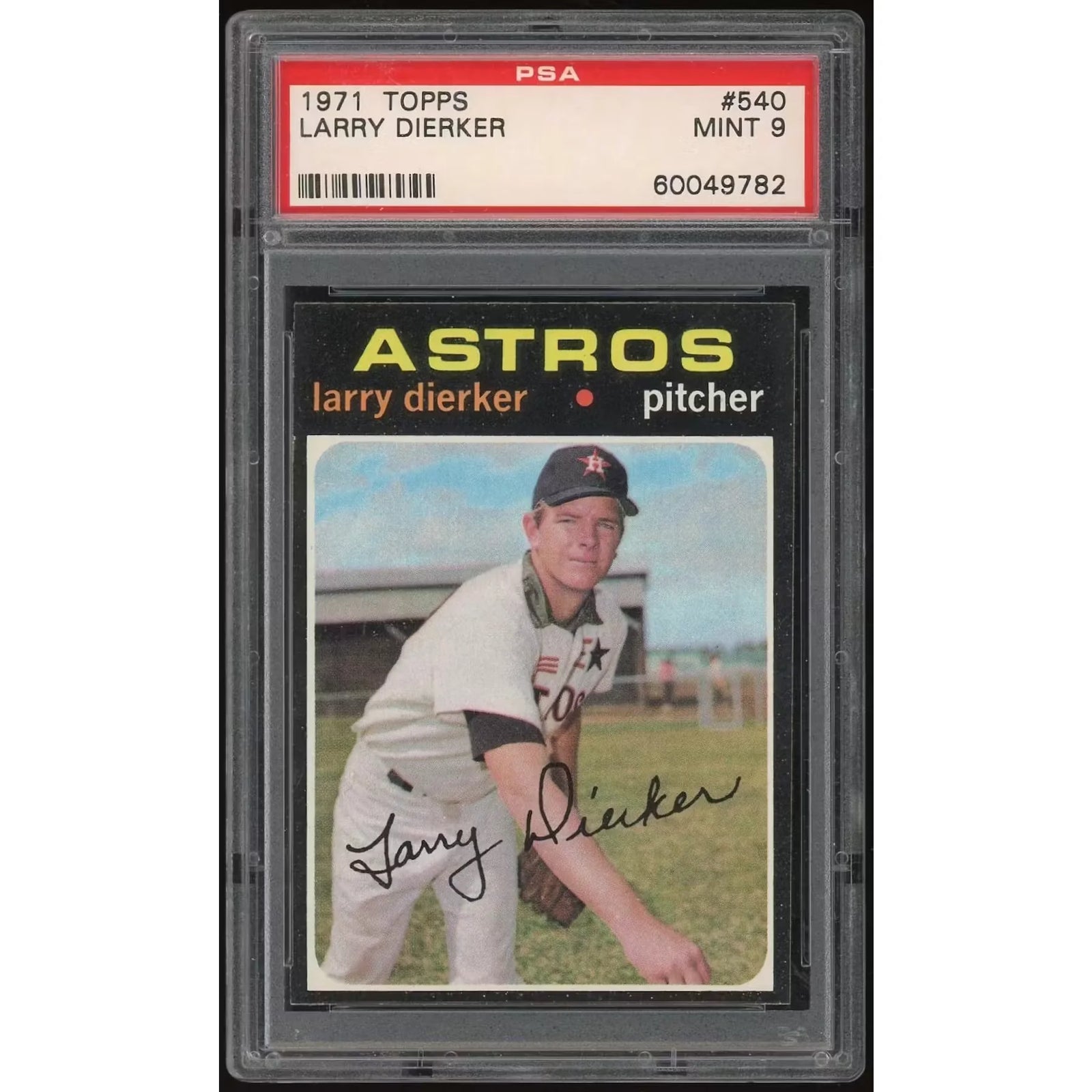 Larry Dierker 1971 Topps #540 Baseball Card | PSA 9