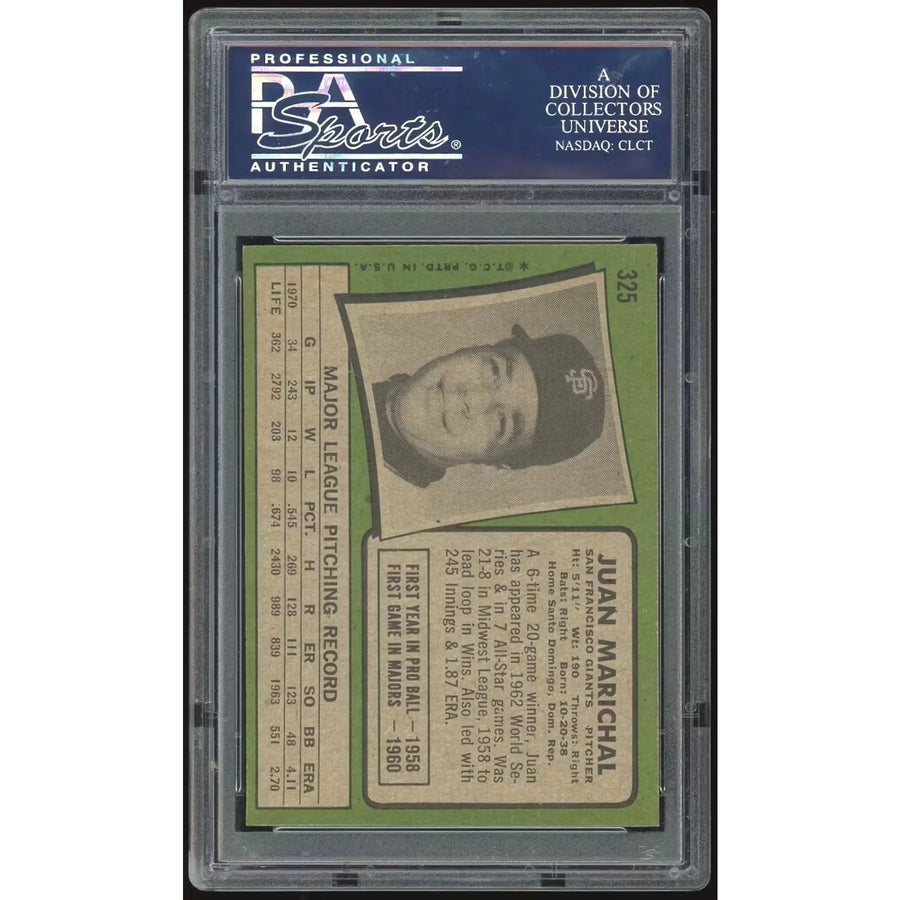 Juan Marichal 1971 Topps #325 Baseball Card | PSA 9