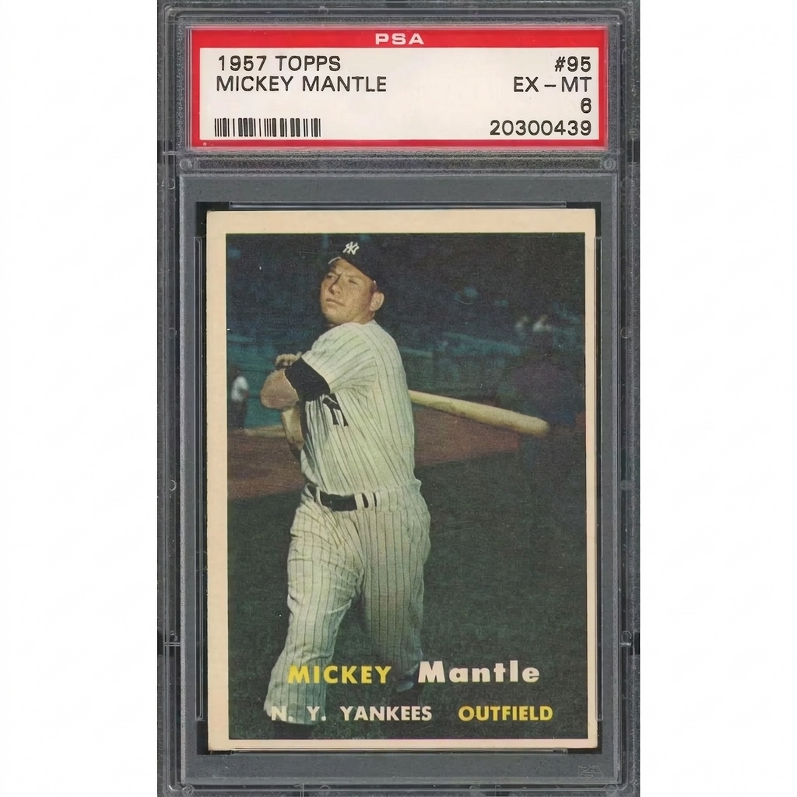 Mickey Mantle 1957 Topps #95 Card | PSA 6