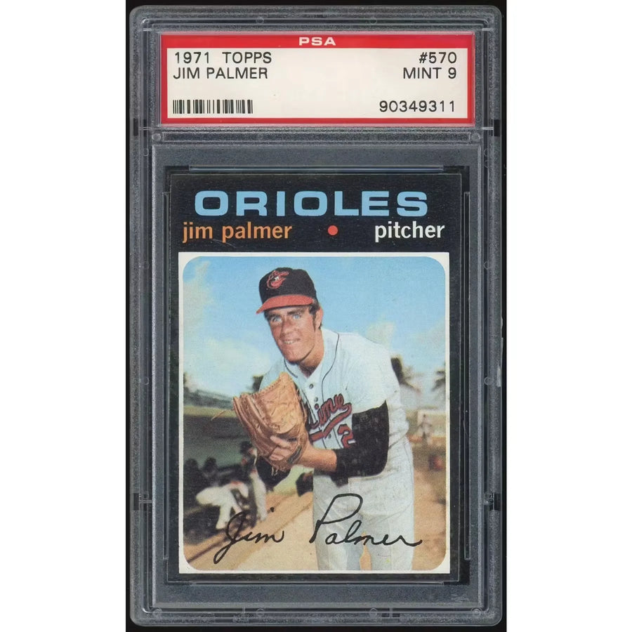 Jim Palmer 1971 Topps #570 Baseball Card | PSA 9