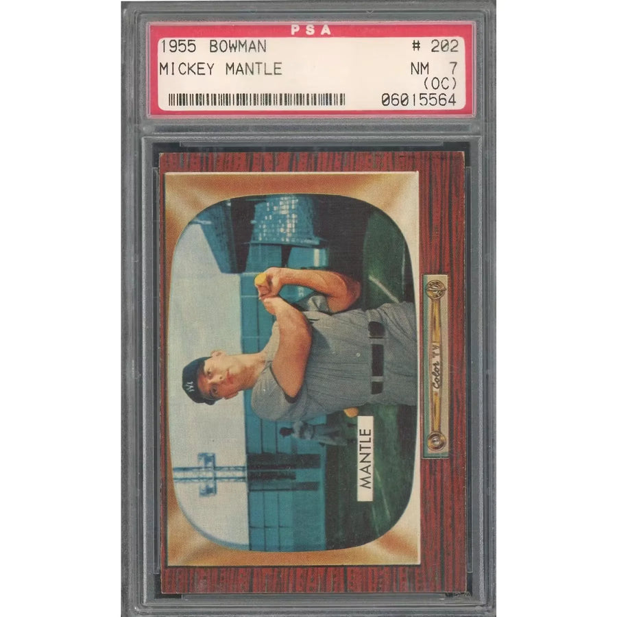 Mickey Mantle 1955 Bowman #202 Baseball Card | PSA 7