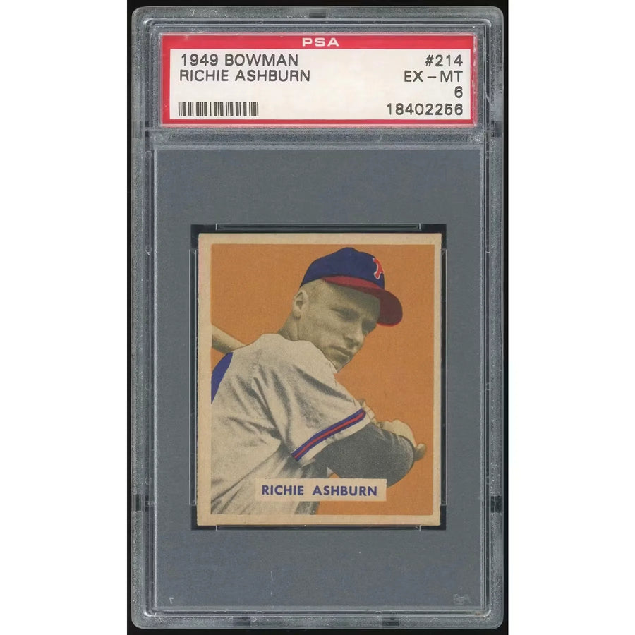 Richie Ashburn 1949 Bowman #214 Rookie Card | PSA 6