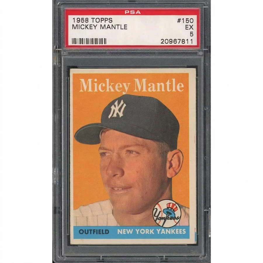 Mickey Mantle 1958 Topps #150 Baseball Card | PSA 5