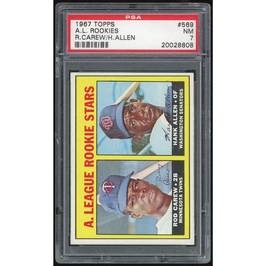 Rod Carew 1967 Topps #569 Rookie Card | PSA 7