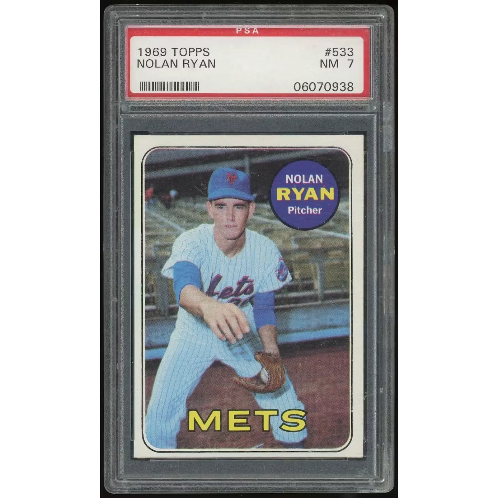 Nolan Ryan 1969 Topps #533 Baseball Card | PSA 7
