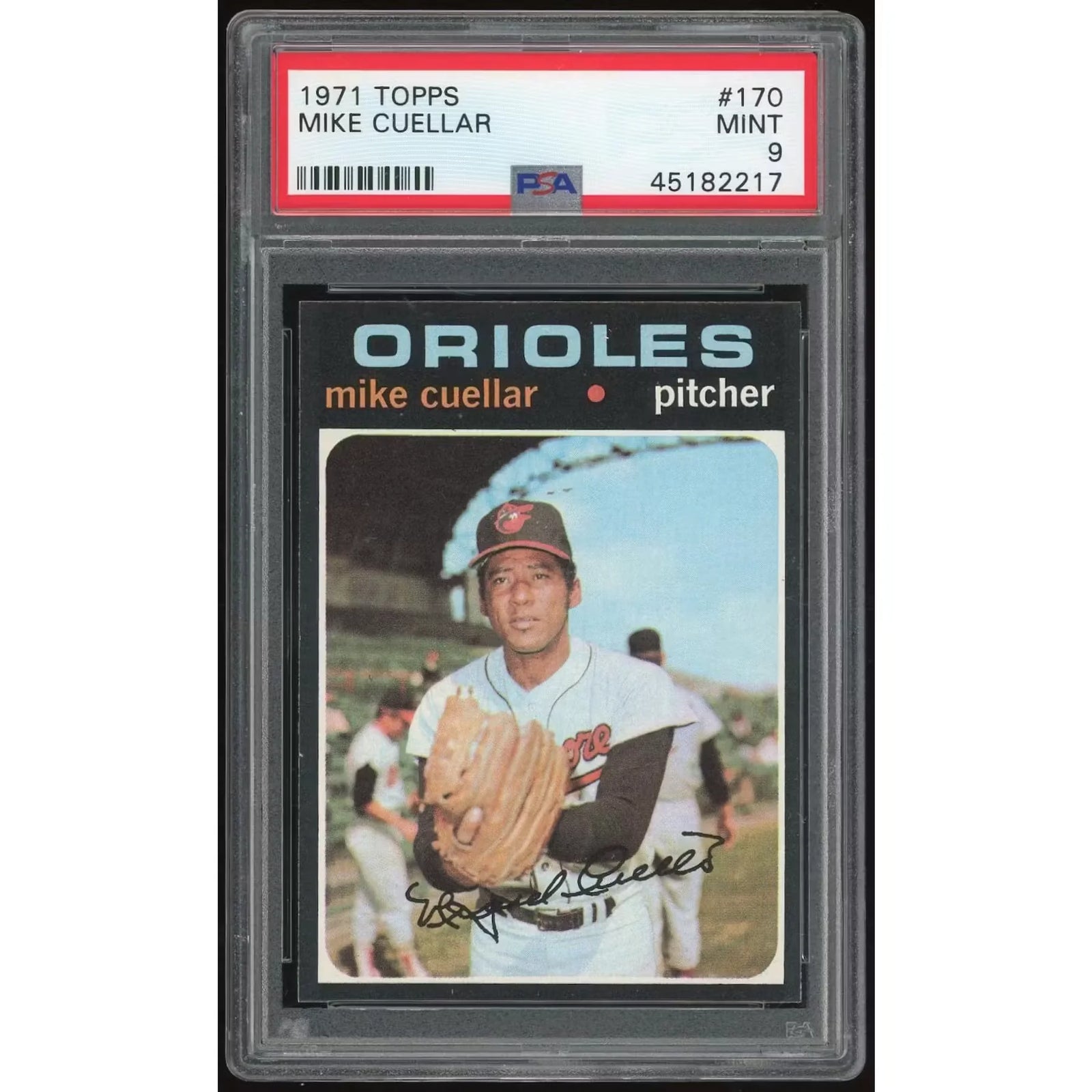 Mike Cuellar 1971 Topps #170 Baseball Card | PSA 9