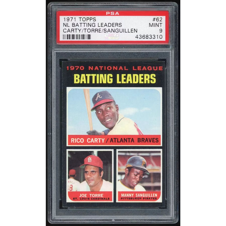 1971 Topps #62 NL Batting Leaders Card | PSA 9