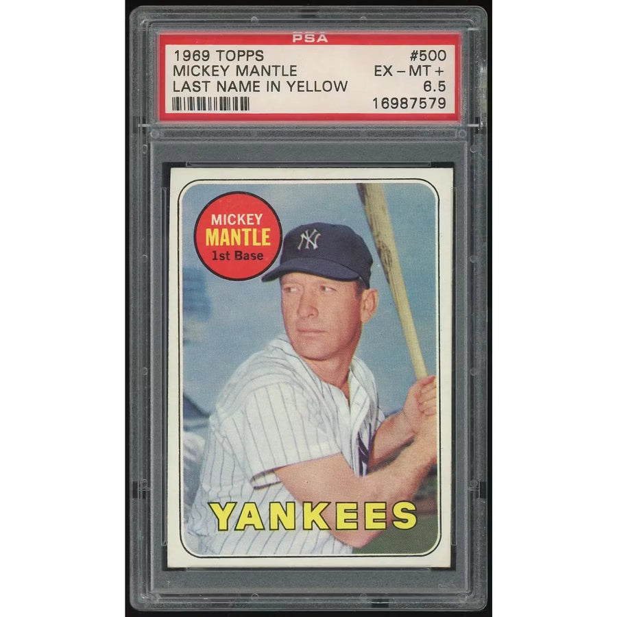 Mickey Mantle 1969 Topps #500 Card | PSA 6.5