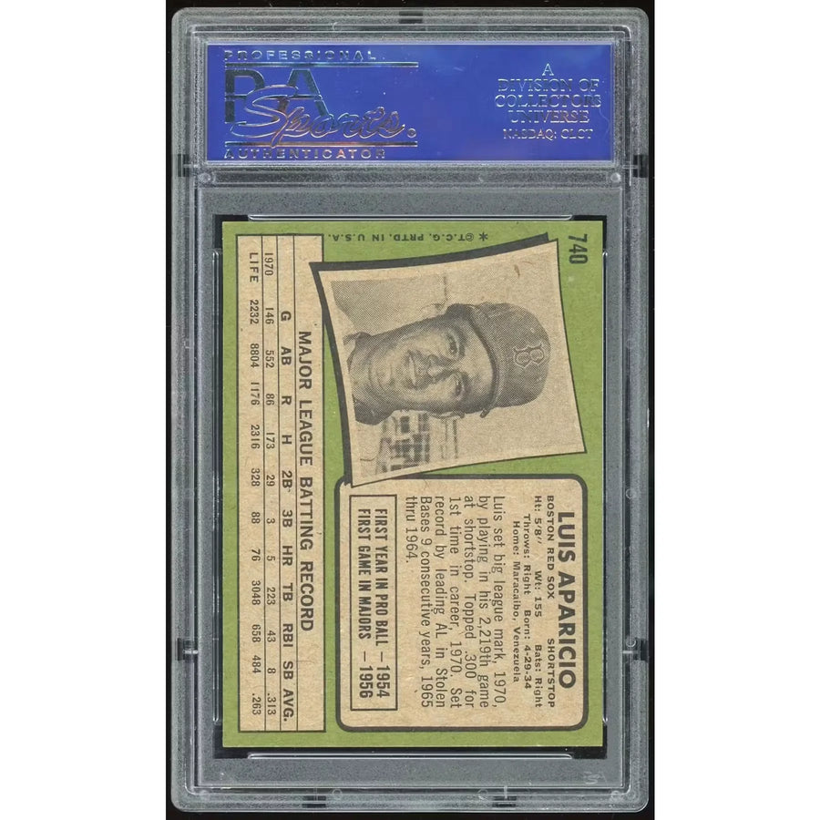 Luis Aparicio 1971 Topps #740 Baseball Card | PSA 9
