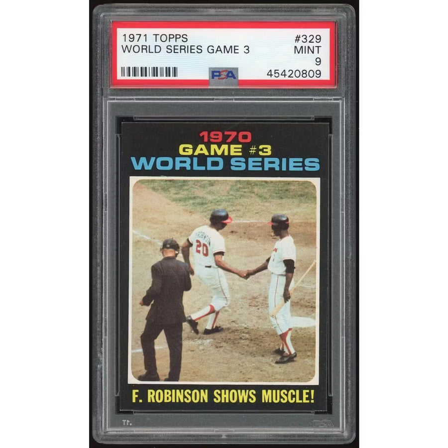 1971 Topps #329 World Series Game 3 | PSA 9