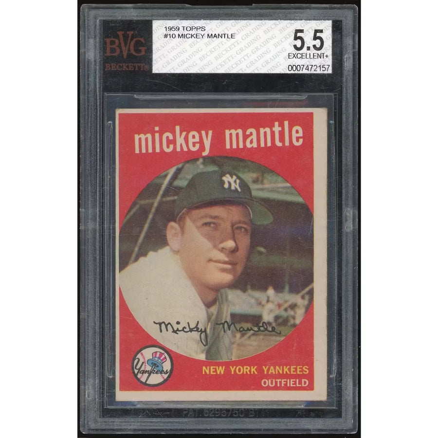Mickey Mantle 1959 Topps #10 Trading Card | BVG 5.5