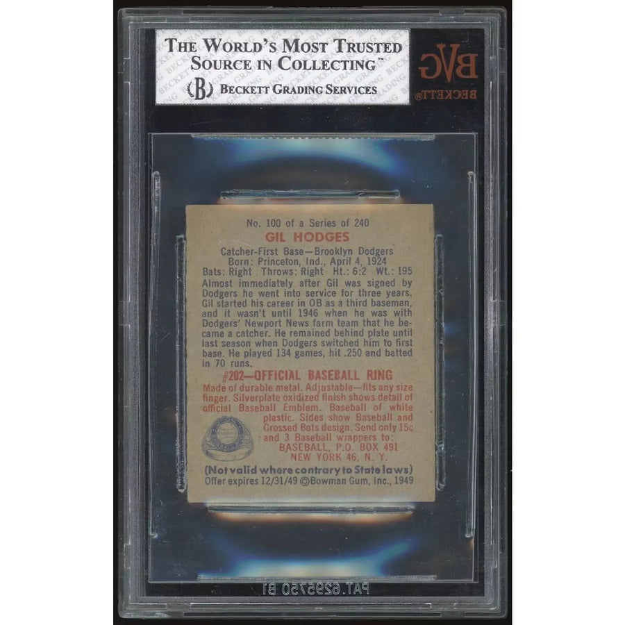 1949 Bowman #100 Gil Hodges | BVG 7