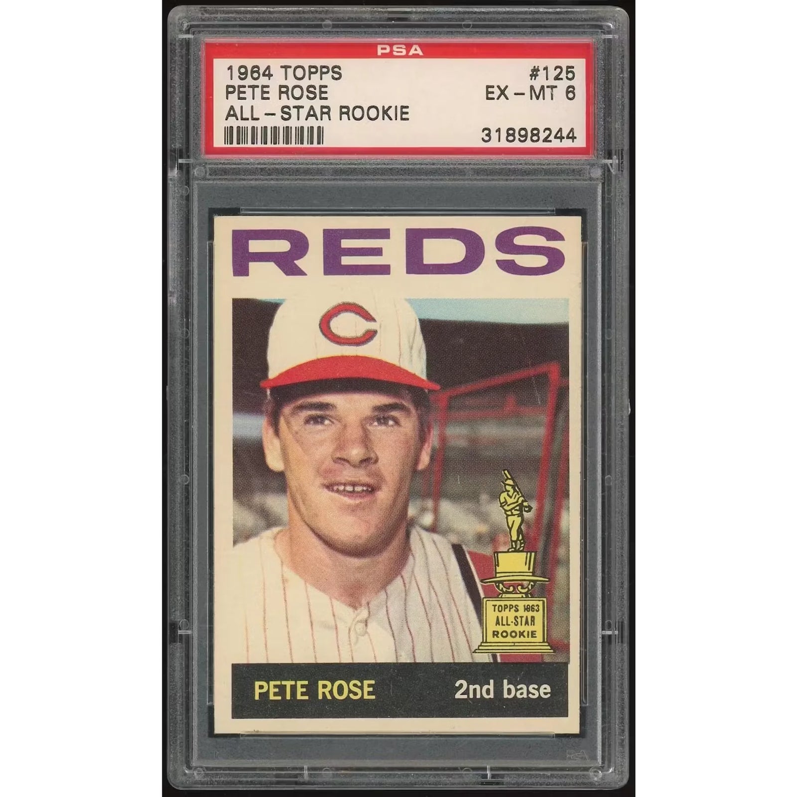 1964 Topps #125 Pete Rose Baseball Card | PSA 6