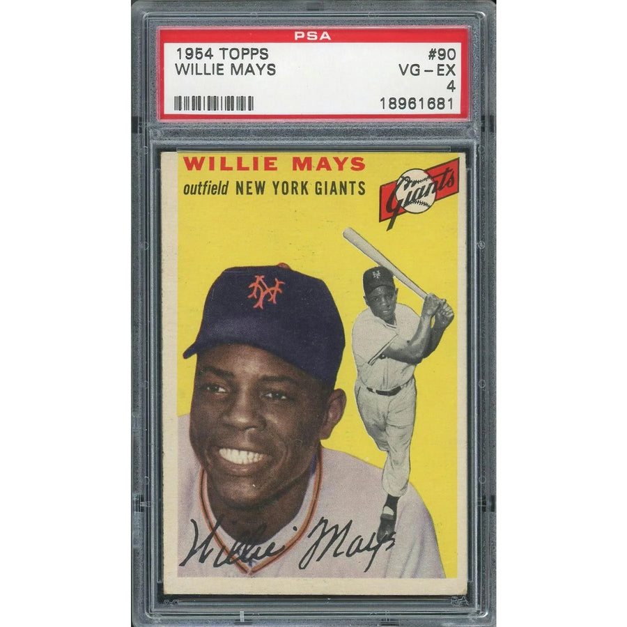 Willie Mays 1954 Topps #90 Baseball Card | PSA 4