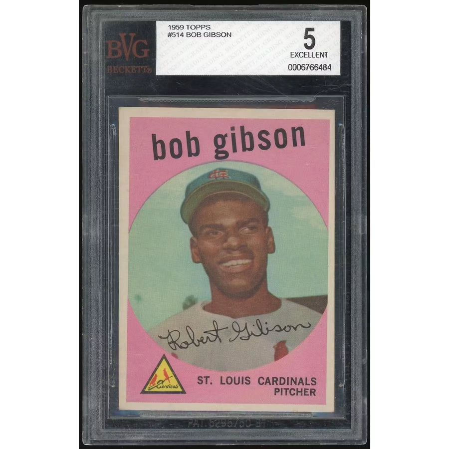 Bob Gibson 1959 Topps #514 Rookie Card | BVG 5