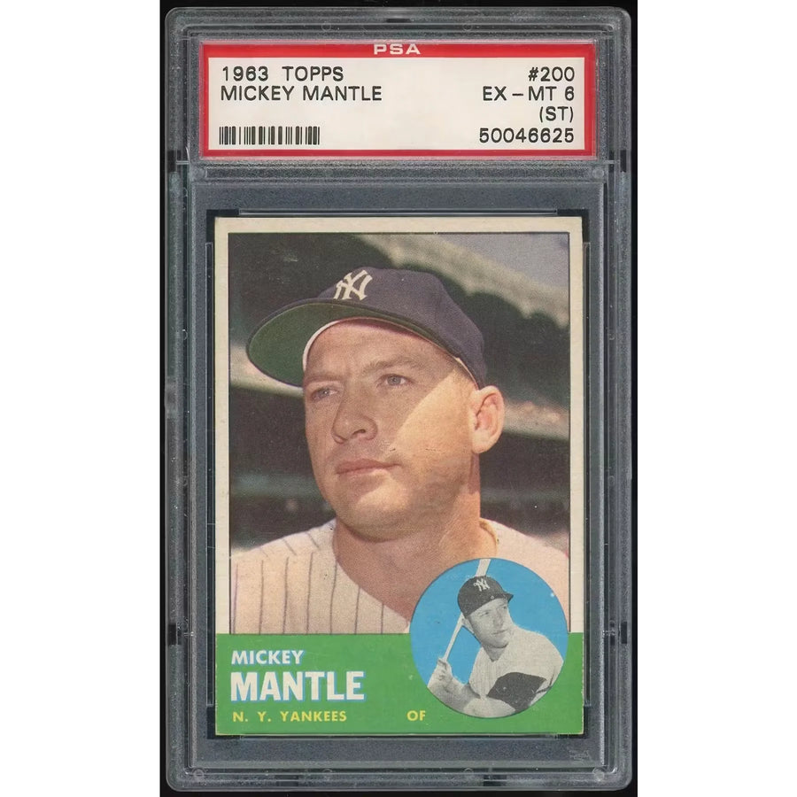 1963 Topps #200 Mickey Mantle | PSA 6 Graded