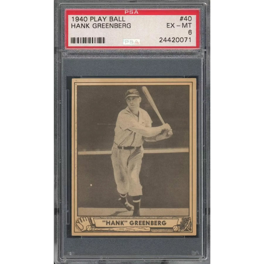 Hank Greenberg 1940 Play Ball #40 Card | PSA 6