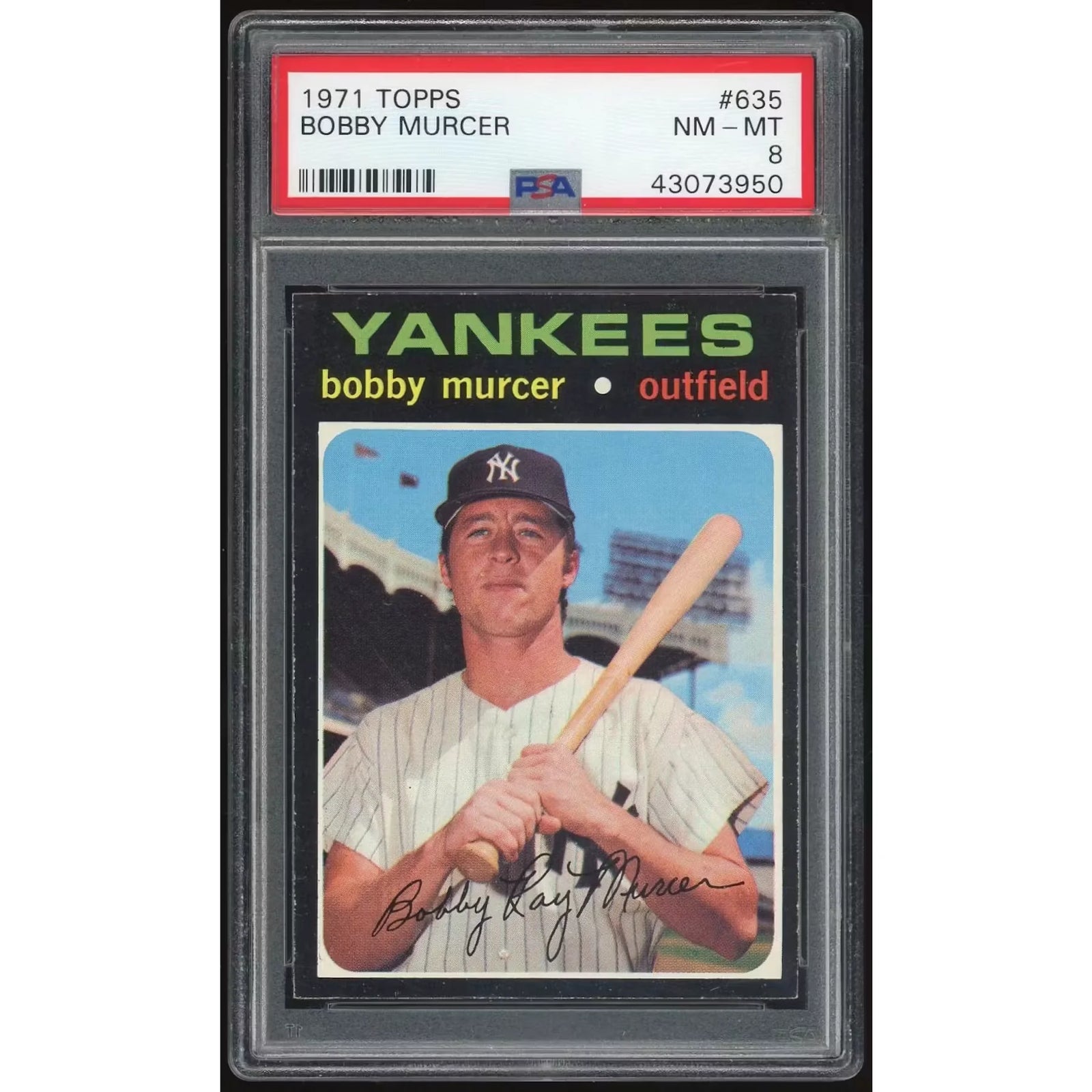 Bobby Murcer 1971 Topps #635 | PSA 8