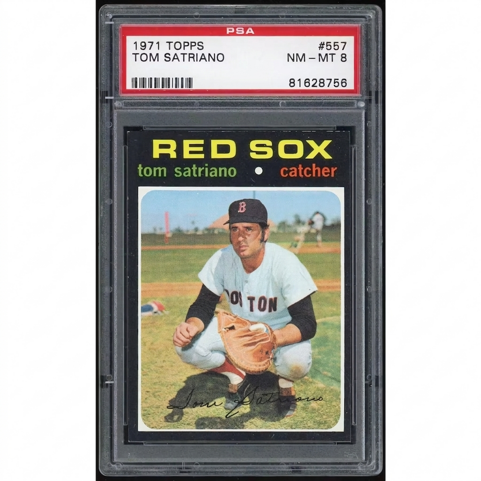 Tom Satriano 1971 Topps #557 Baseball Card | PSA 8