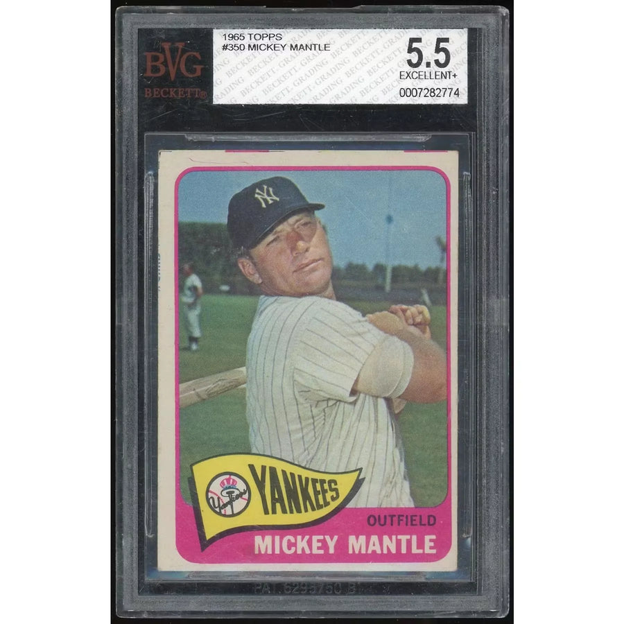 Mickey Mantle 1965 Topps #350 Card | BVG 5.5