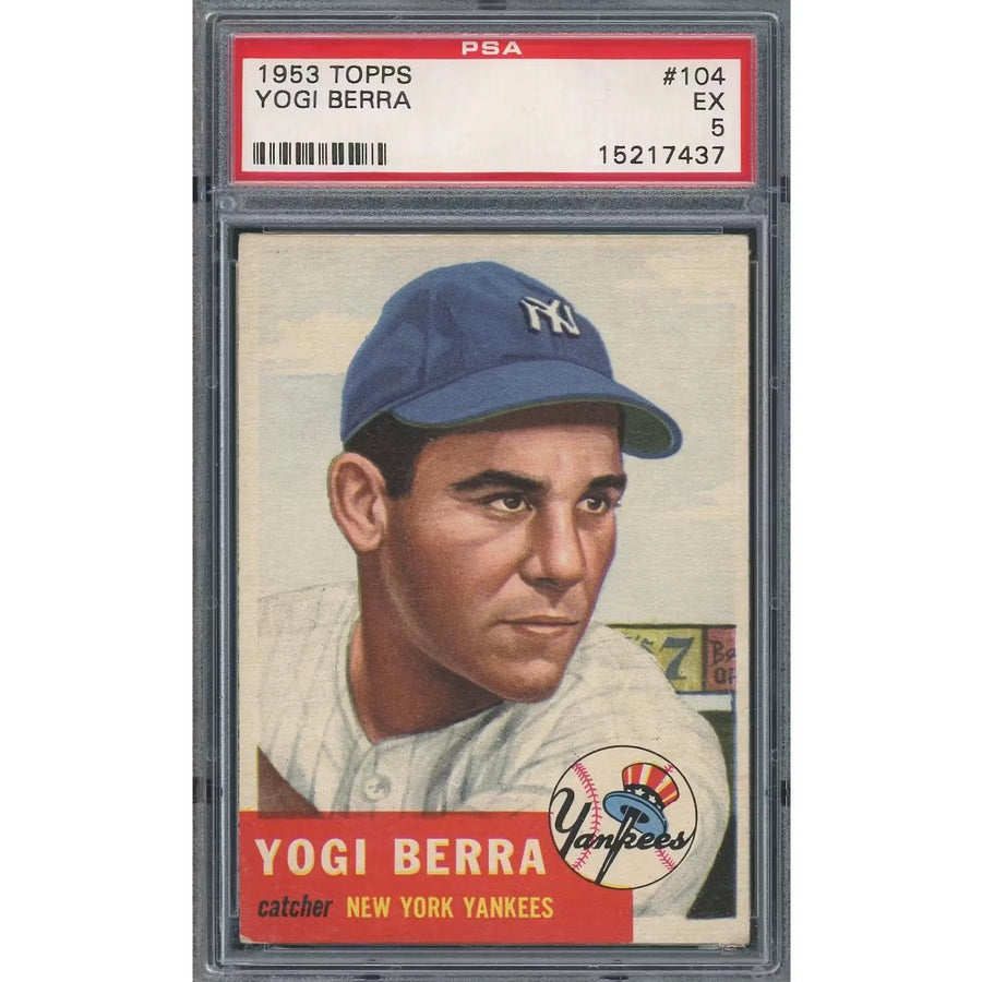 Yogi Berra 1953 Topps #104 Baseball Card | PSA 5