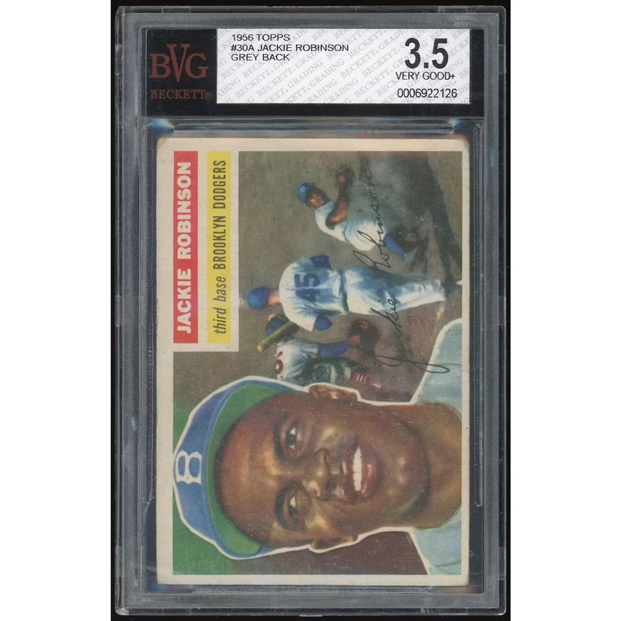 Jackie Robinson 1956 Topps #30 Trading Card | BVG 3.5