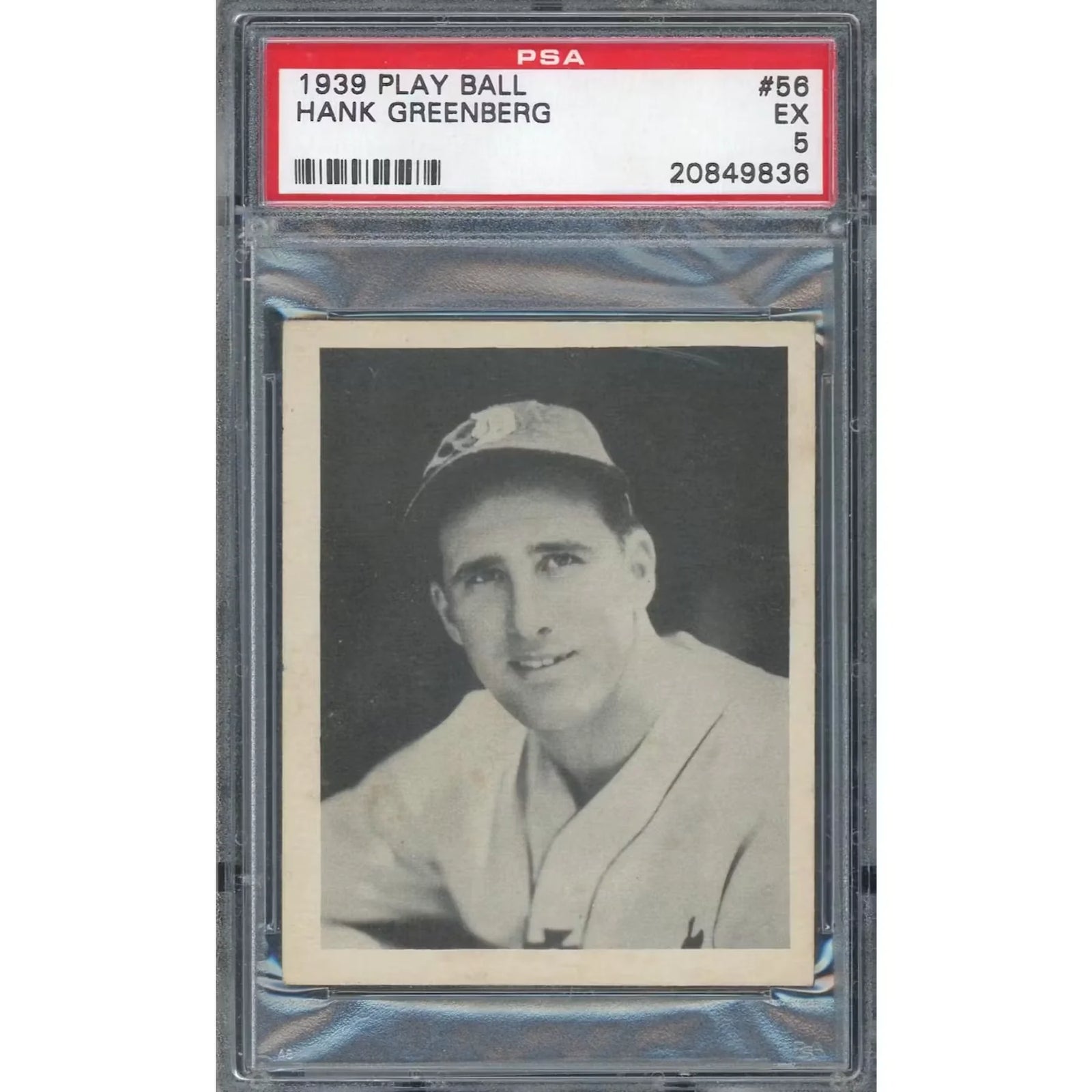 Hank Greenberg Signed 1939 Play Ball Card #56 | PSA 5