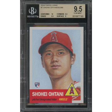 Shohei Ohtani 2018 Topps Living Baseball #7 Rookie Card | BGS 9.5 GEM MT