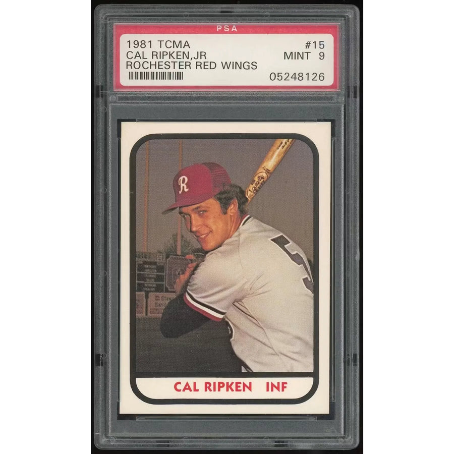 Cal Ripken Jr 1981 TCMA Rochester #15 Card | PSA 9