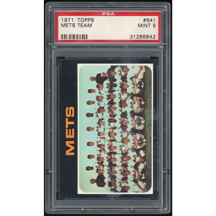 1971 Topps #641 Mets Team Card | PSA 9