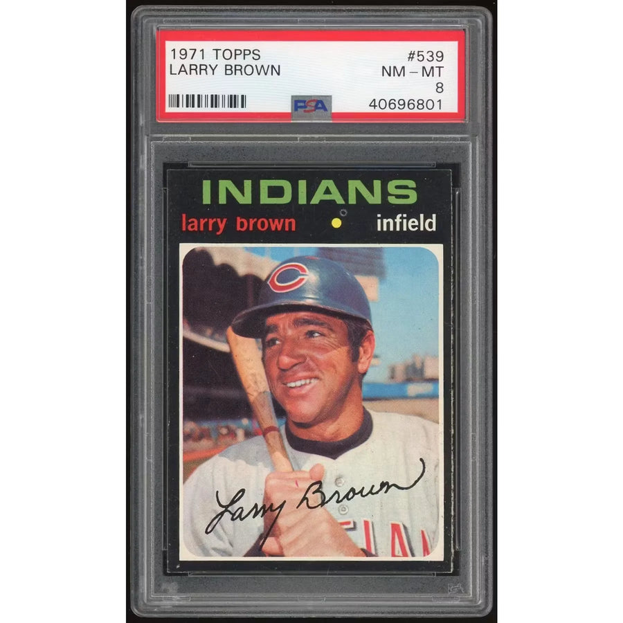 Larry Brown 1971 Topps #539 Baseball Card | PSA 8