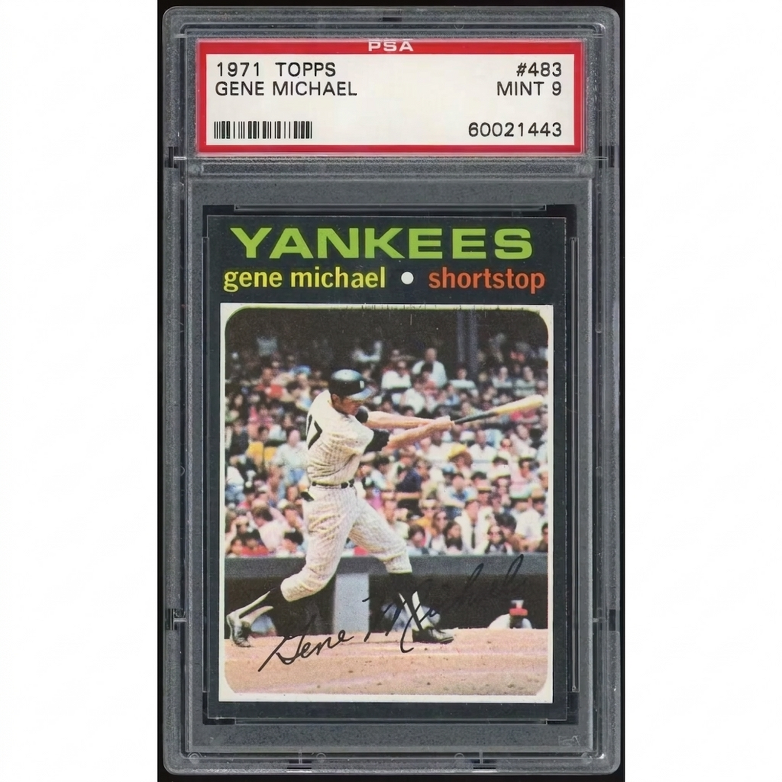 Gene Michael 1971 Topps #483 Baseball Card | PSA 9