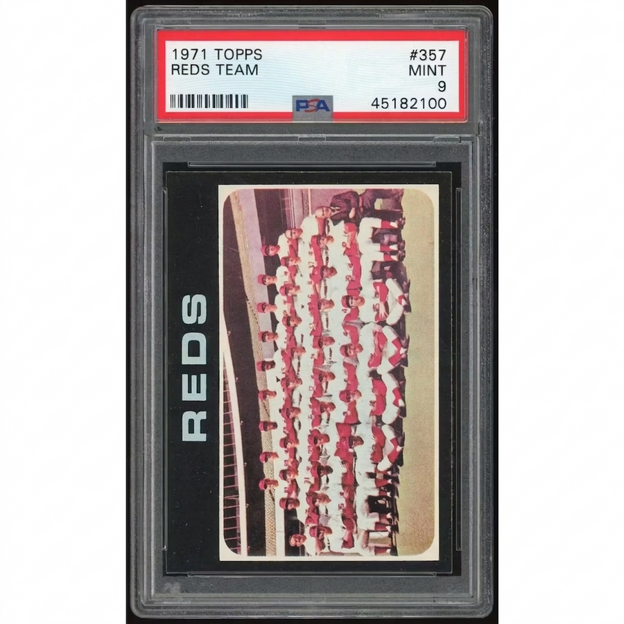 1971 Topps #357 Cincinnati Reds Team Card | PSA 9