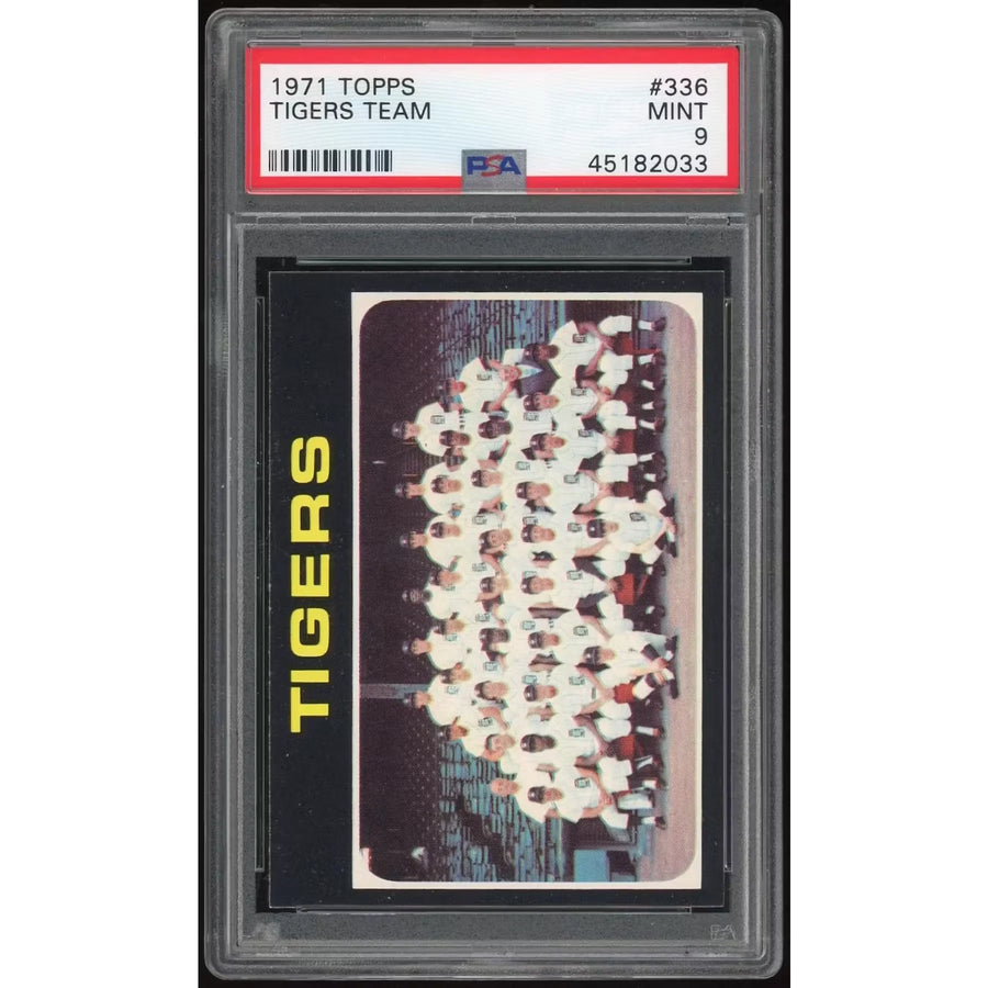 1971 Topps #336 Tigers Team Card | PSA 9 2033 Graded