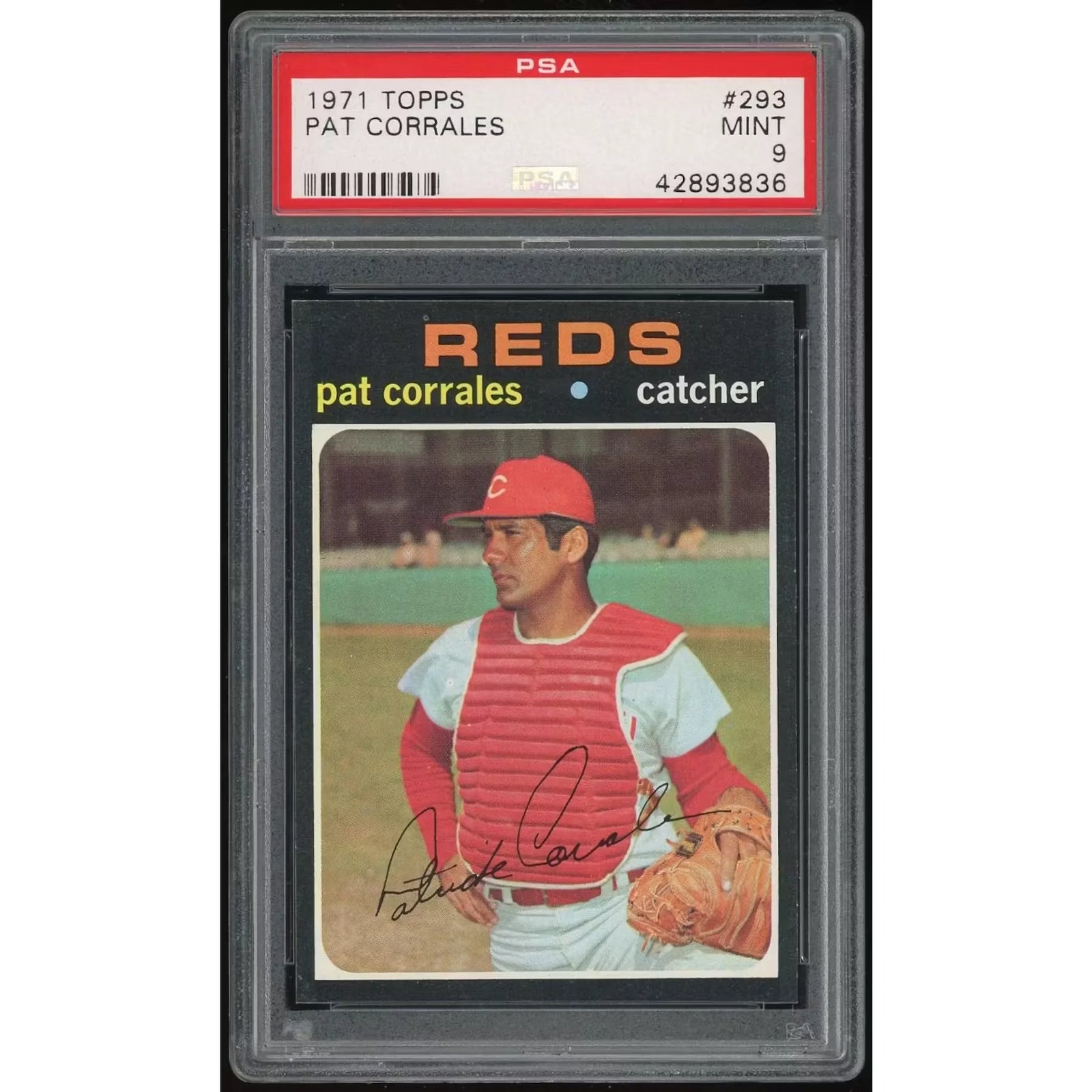 Pat Corrales 1971 Topps #293 Baseball Card | PSA 9