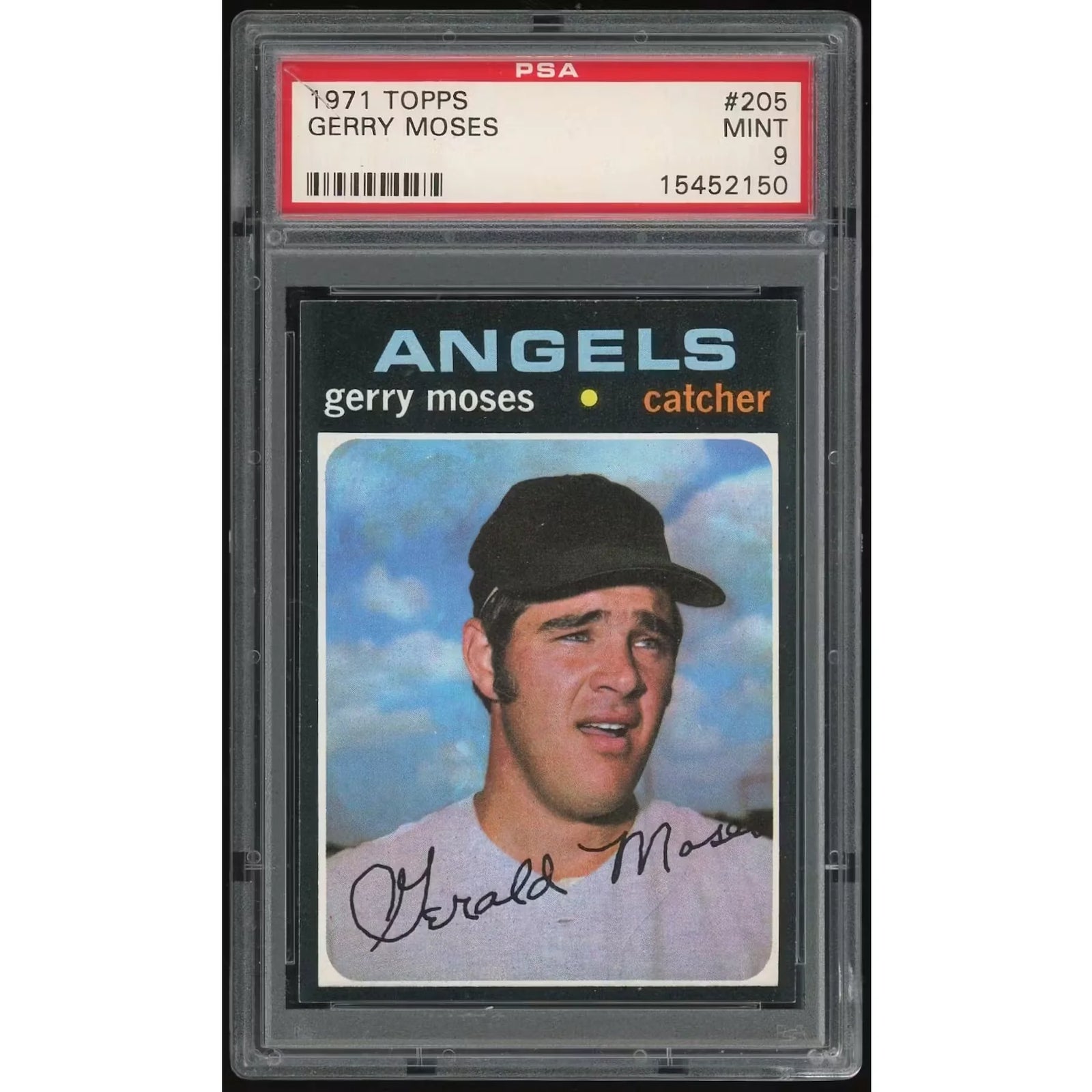 Gerry Moses 1971 Topps #205 Baseball Card | PSA 9