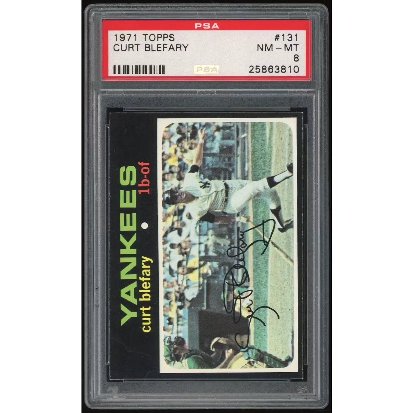 Curt Blefary 1971 Topps #131 Baseball Card | PSA 8