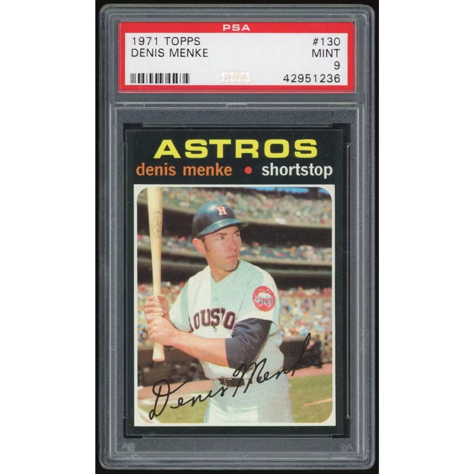 Denis Menke 1971 Topps #130 Baseball Card | PSA 9