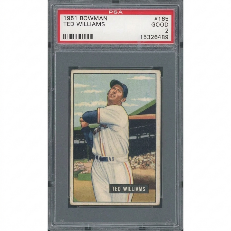 Ted Williams 1951 Bowman #165 Card | PSA 2