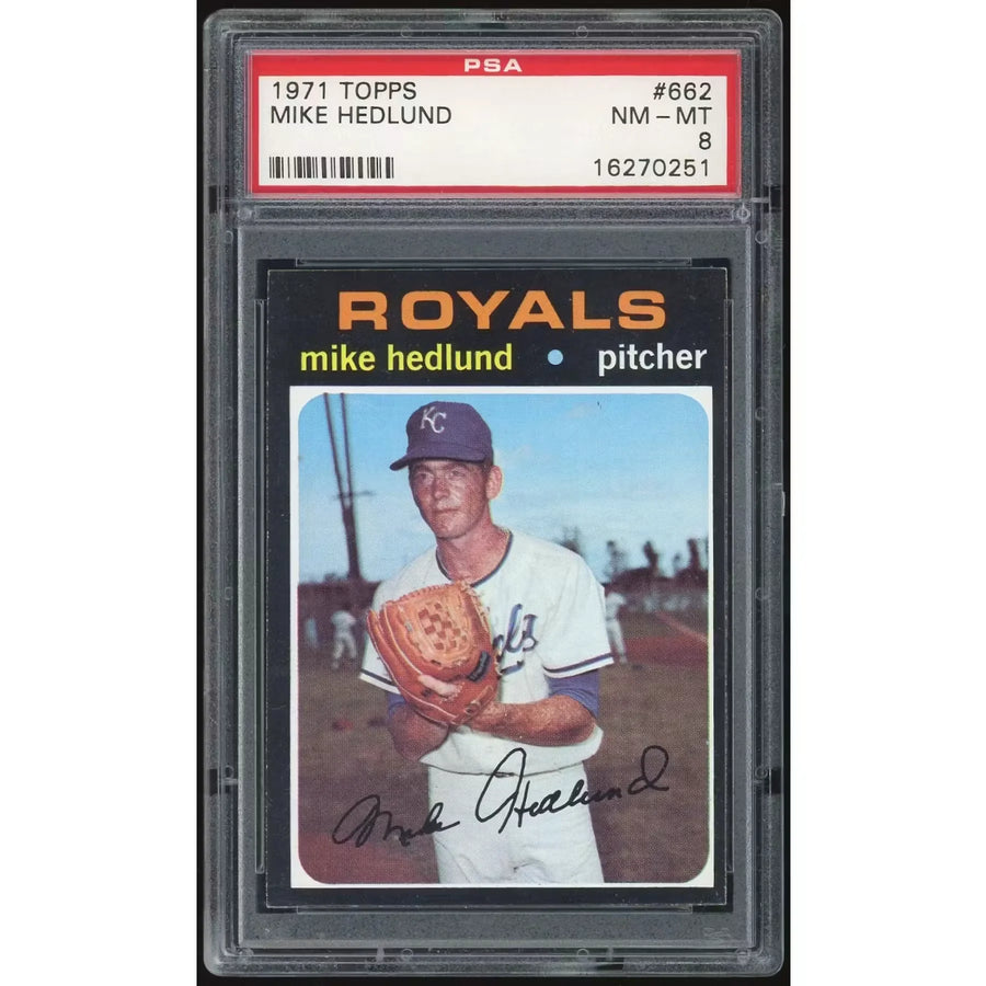 Mike Hedlund 1971 Topps #662 Baseball Card | PSA 8