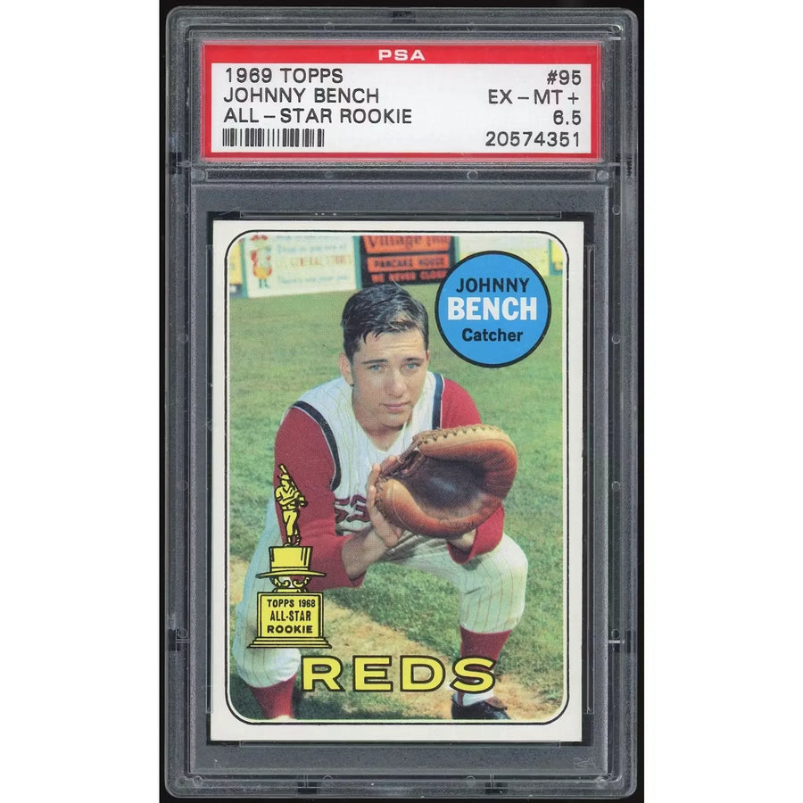 Johnny Bench 1969 Topps #95 Baseball Card | PSA 6.5