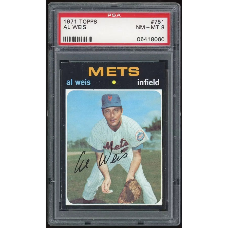 Al Weis 1971 Topps #751 Baseball Card | PSA 8
