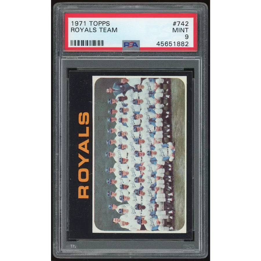 1971 Topps #742 Royals Team Card | PSA 9