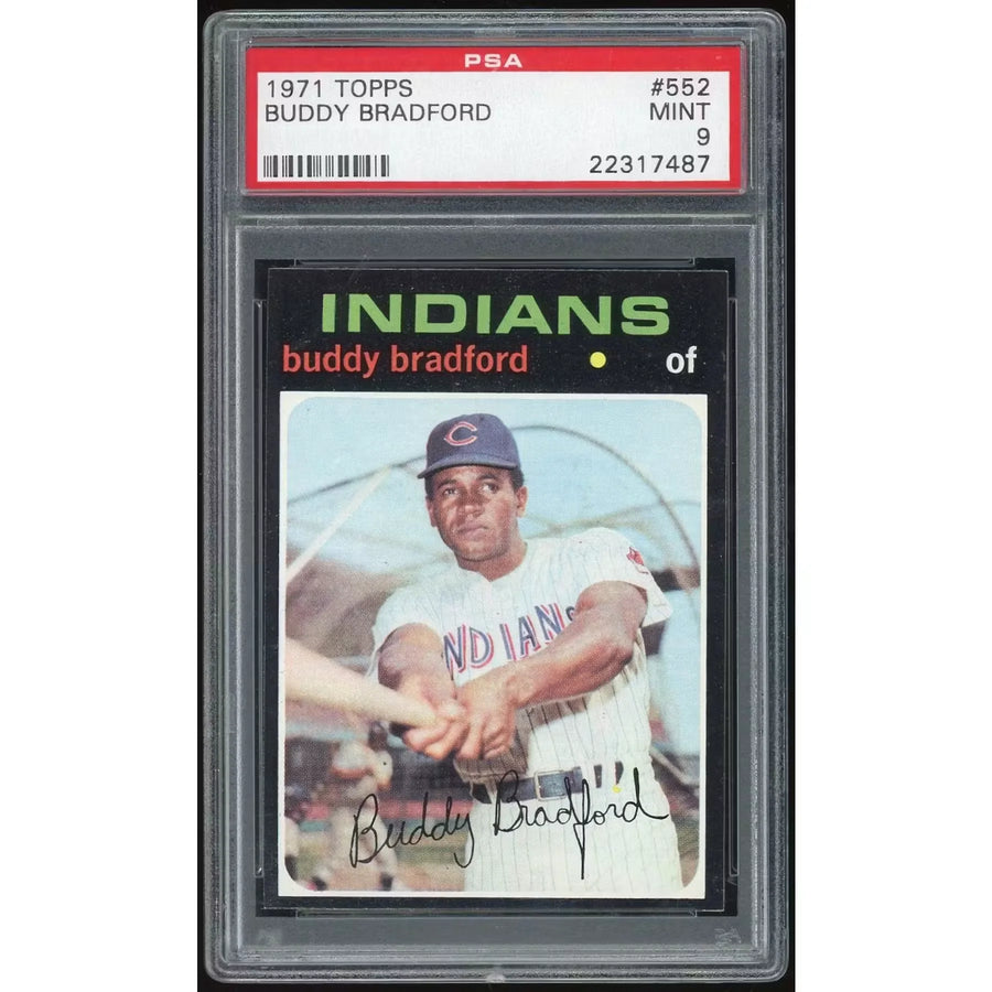 Buddy Bradford 1971 Topps #552 Baseball Card | PSA 9